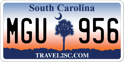 SC license plate MGU956