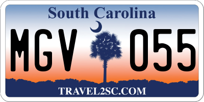 SC license plate MGV055