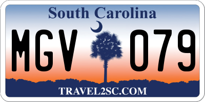 SC license plate MGV079