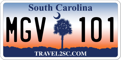 SC license plate MGV101