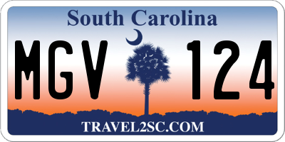 SC license plate MGV124