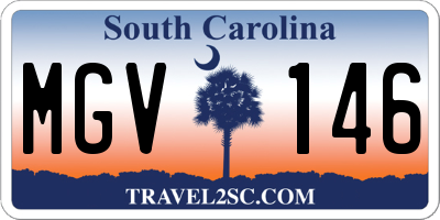 SC license plate MGV146