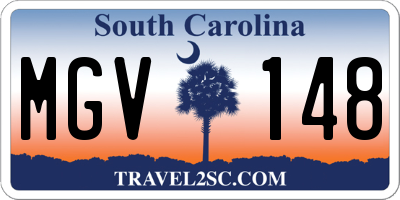 SC license plate MGV148