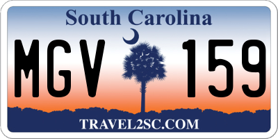 SC license plate MGV159