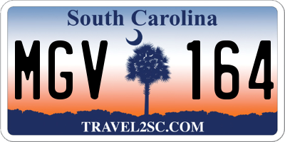 SC license plate MGV164