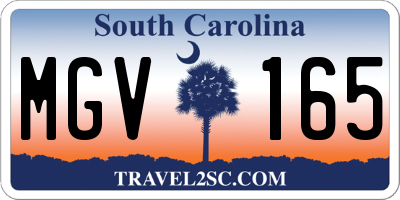 SC license plate MGV165
