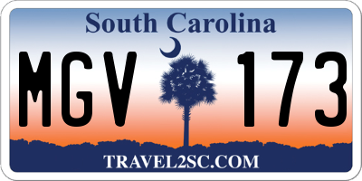 SC license plate MGV173