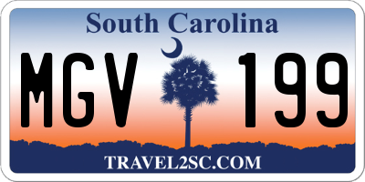 SC license plate MGV199