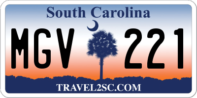 SC license plate MGV221