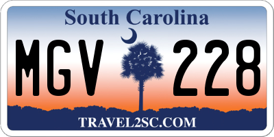 SC license plate MGV228