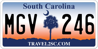 SC license plate MGV246