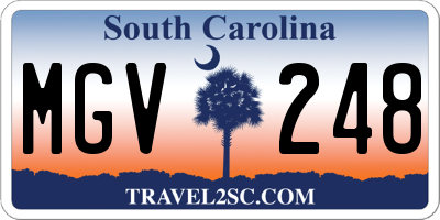 SC license plate MGV248