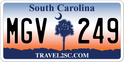 SC license plate MGV249
