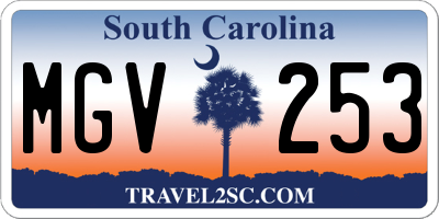 SC license plate MGV253