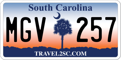 SC license plate MGV257