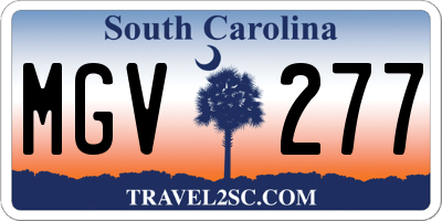 SC license plate MGV277