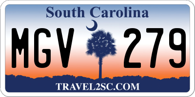 SC license plate MGV279