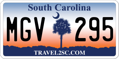 SC license plate MGV295