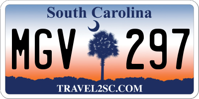 SC license plate MGV297