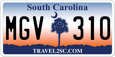 SC license plate MGV310