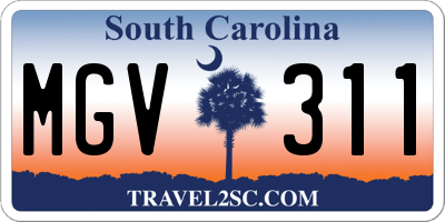 SC license plate MGV311