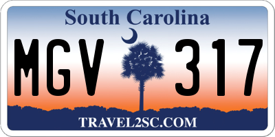 SC license plate MGV317