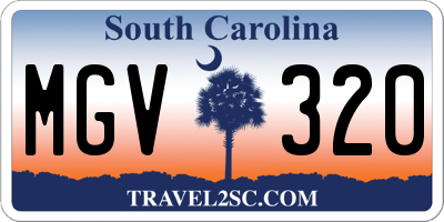 SC license plate MGV320