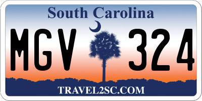 SC license plate MGV324