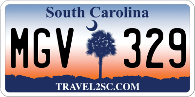SC license plate MGV329