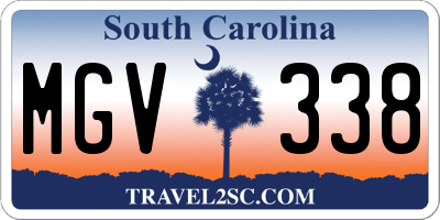 SC license plate MGV338