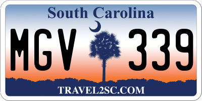 SC license plate MGV339