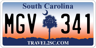 SC license plate MGV341