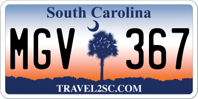 SC license plate MGV367