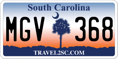 SC license plate MGV368