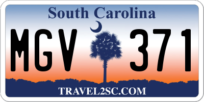 SC license plate MGV371
