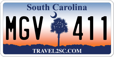 SC license plate MGV411