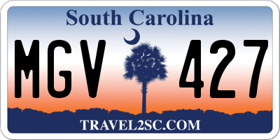 SC license plate MGV427