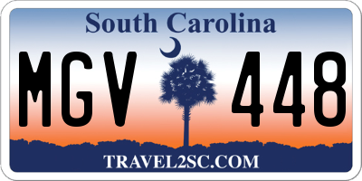 SC license plate MGV448