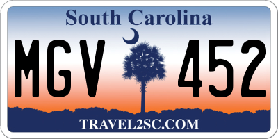 SC license plate MGV452