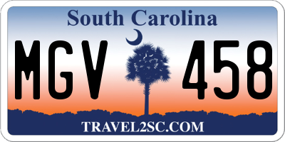 SC license plate MGV458