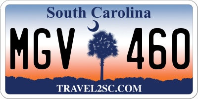 SC license plate MGV460