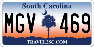 SC license plate MGV469
