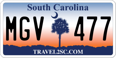 SC license plate MGV477