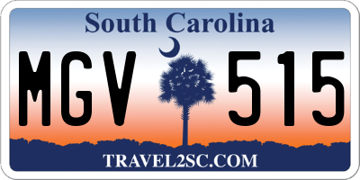 SC license plate MGV515