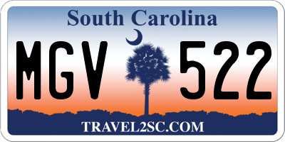 SC license plate MGV522