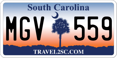 SC license plate MGV559