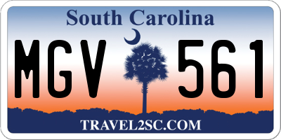 SC license plate MGV561