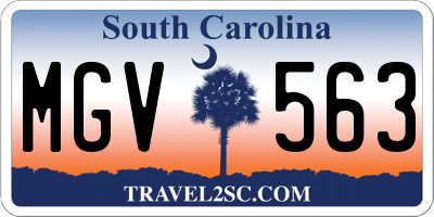 SC license plate MGV563