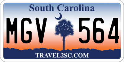 SC license plate MGV564