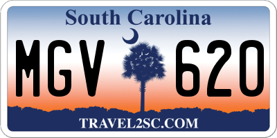 SC license plate MGV620